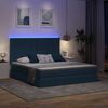 vidaXL Bett mit Stauraum und LED mit LED Blau 160 x 200 cm Polyester