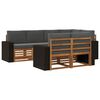 vidaXL Outdoor-Sofagarnitur 7 Stk. Natur und Anthrazit Polyester