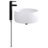 vidaXL Waschbecken mit Wasserhahn und Abfluss Matt Schwarz