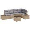 vidaXL Gartensofa-set mit Speicher Beige und Hellgrau Poly-Rattan