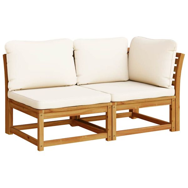 vidaXL 9-tlg. Garten-Lounge-Set mit Kissen Massivholz Akazie