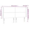 vidaXL Kopfteil mit Ohren Creme 163x23x118/128 cm Stoff