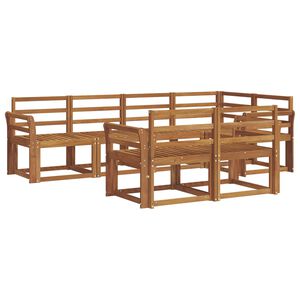 vidaXL Outdoor-Sofagarnitur 7 pcs Natur Massivholz Akazie