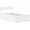 vidaXL Bett mit Schubladen und Matratze Wei&szlig; 90x190 cm Massivholz