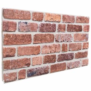 vidaXL Wandpaneele 10 stk. 100 x 50 cm Rot EPS-Schaum