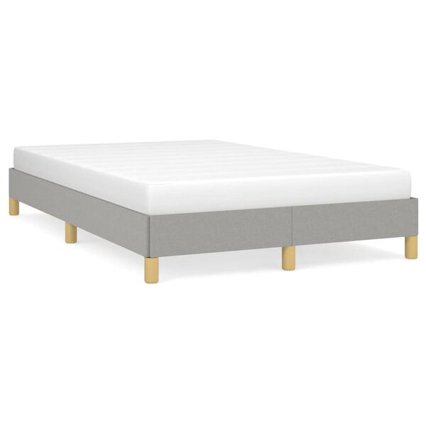 vidaXL Bettgestell ohne Matratze Hellgrau 120x200 cm Stoff