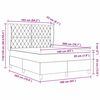 vidaXL Boxspringbett mit Matratze Hellgrau 200 x 160 cm Polyester