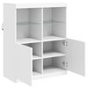 vidaXL Sideboard mit LED-Leuchten Wei&szlig; 81x37x100 cm