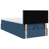 vidaXL Ottoman-Bett mit Matratze Blau 90x200 cm Stoff