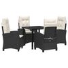 vidaXL Garten Essgruppe 5 stk. Schwarz Poly-Rattan