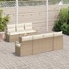 vidaXL Sofa Set mit Kissen 8 pcs Beige und Creme Poly Rattan