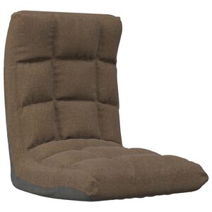 vidaXL Bodenstuhl Faltbar Braun Stoff