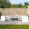 vidaXL 2-tlg. Garten-Lounge-Set Wei&szlig; Massivholz Kiefer
