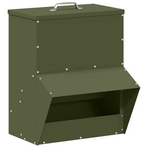 vidaXL H&uuml;hnerf&uuml;tterer Olive Gr&uuml;n 35 x 30,5 x 43,5 cm