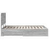 vidaXL Bettrahmen Graues Sonoma 135 x 190 cm Holzwerkstoff