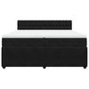 vidaXL Boxspringbett mit Matratze Schwarz 200x200 cm Samt