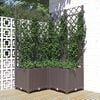 vidaXL Pflanzk&uuml;bel mit Rankgitter Braun 80x80x136 cm PP