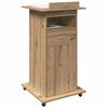 vidaXL Podium mit Regal Artisan-Eiche 55 x 55 x 107 cm Holzwerkstoff