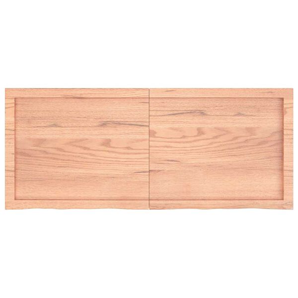 vidaXL Tischplatte Hellbraun 120x50x(2-6)cm Massivholz Eiche Behandelt