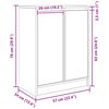 vidaXL Sideboard Braun Eichen-Optik 57x34x76 cm Holzwerkstoff