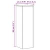 vidaXL Pflanzenst&auml;nder 2 pcs Schwarz Eichen-Optik 25 x 25 x 80 cm