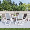 vidaXL Hochlehner-Auflagen 6 Stk. Taupe Oxford-Gewebe