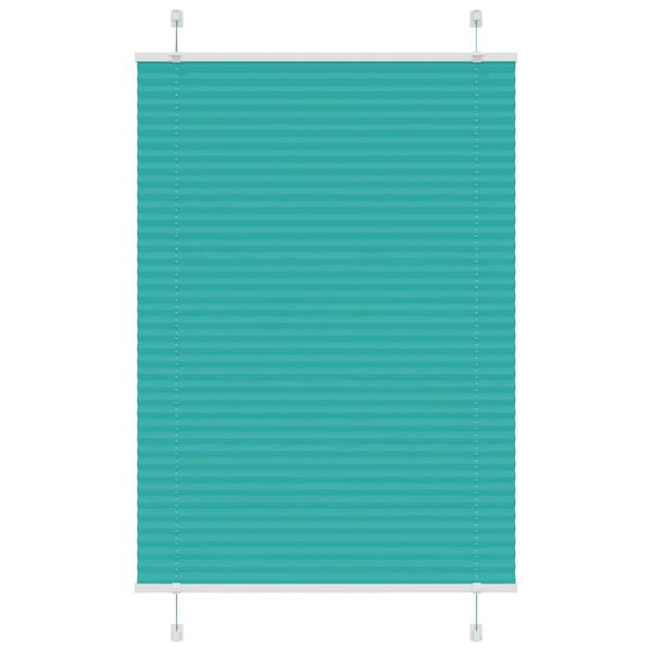 vidaXL Plissee Petrolgr&uuml;n 100x150 cm Stoffbreite 99,4 cm Polyester