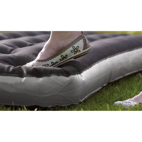 Outwell Luftmatratze Classic Single mit Kissen & Pumpe Schwarz & Grau