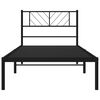vidaXL Bettgestell mit Kopfteil Metall Schwarz 90x200 cm