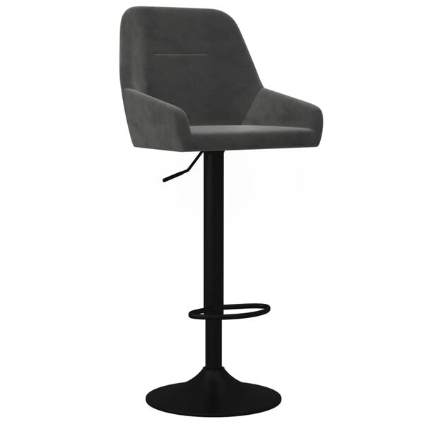 vidaXL Barhocker 2 Stk. Dunkelgrau Samt