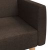vidaXL Schlafsofa 2-Sitzer mit Fu&szlig;hocker Dunkelbraun Stoff