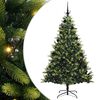 vidaXL K&uuml;nstlicher Klapp-Weihnachtsbaum mit 300 LEDs Gr&uuml;n 210 cm
