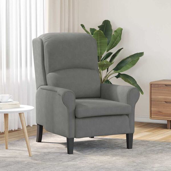 vidaXL Sessel Dunkelgrau 76 x 94 x 102 cm Mikrofaser