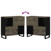 vidaXL Sideboard Schwarz 80x33x75 cm Massivholz Mango