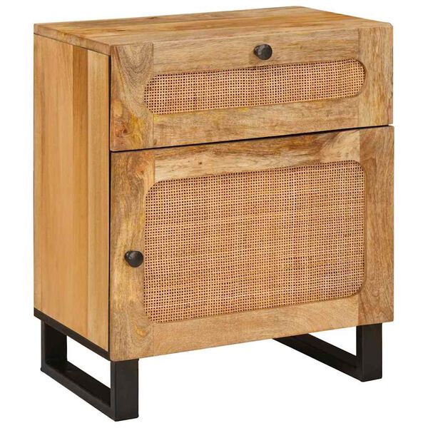 vidaXL Nachttisch Natur 50 x 33 x 60 cm Massivholz Mango
