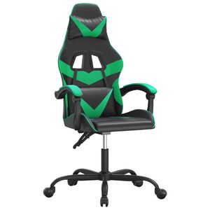 vidaXL Gaming-Stuhl Schwarz und Gr&uuml;n Kunstleder
