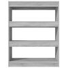 vidaXL B&uuml;cherregal/Raumteiler Grau Sonoma 80x30x103 cm Holzwerkstoff