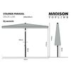 Madison Sonnenschirm Delos Luxe 300x200 cm Ecru PAC5P016