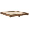 vidaXL Bettgestell ohne Matratze R&auml;uchereiche 200x200 cm Holzwerkstoff