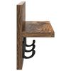 vidaXL Wandmontierter nachttisch Ger&auml;ucherte Eiche 40 x 10,5 x 18 cm
