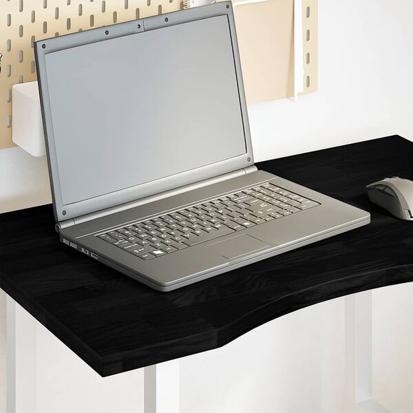 vidaXL Schreibtischplatte Dunkelbraun 80x60x2,5 cm Massivholz Eiche