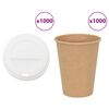 vidaXL Pappbecher mit Deckeln 1000 Stk. 12oz 300ml