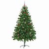 vidaXL Weihnachtsbaum mit 300 LEDs mit St&auml;nder Gr&uuml;n 210 cm PE