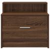vidaXL Nachttische mit Schublade 2 Stk. Braun Eichen-Optik 51x31x47 cm