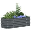 vidaXL Garten-Hochbeet 160x80x44 cm Verzinkter Stahl Grau