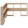 vidaXL Kopfteil mit B&uuml;cherregal L-Form 120 cm Massivholz Kiefer