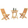 vidaXL Klapp Bistro Set 3 pcs Braun Akazie Massivholz