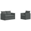 vidaXL Sofa Set 2 Stk. Dunkelgrau Stoff