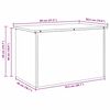 vidaXL Au&szlig;enlagerbox Schwarz 80 x 50,5 x 50 cm Stahl
