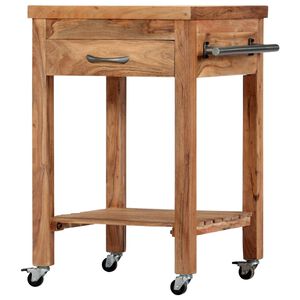 vidaXL Servierwagen 58x58x89 cm Massivholz Akazie
